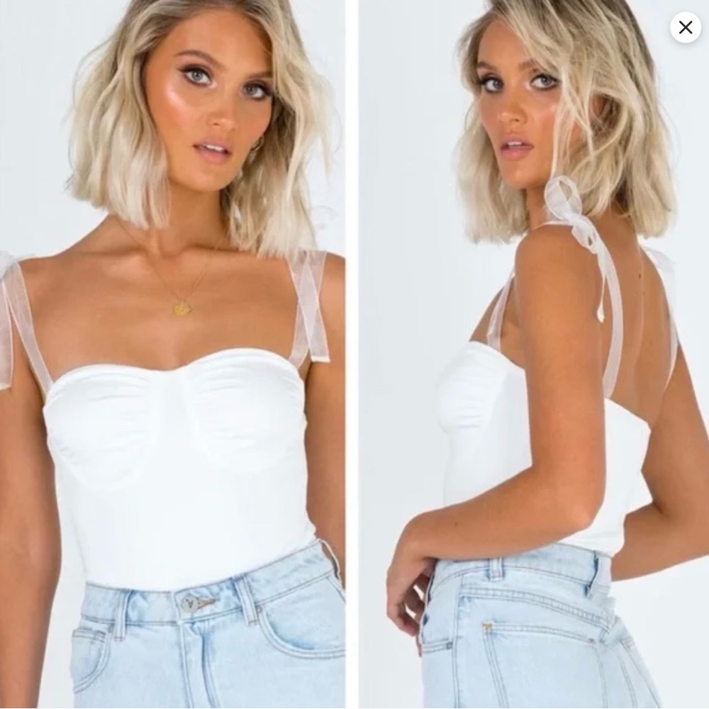 Princess Polly ribbon tie bodysuit